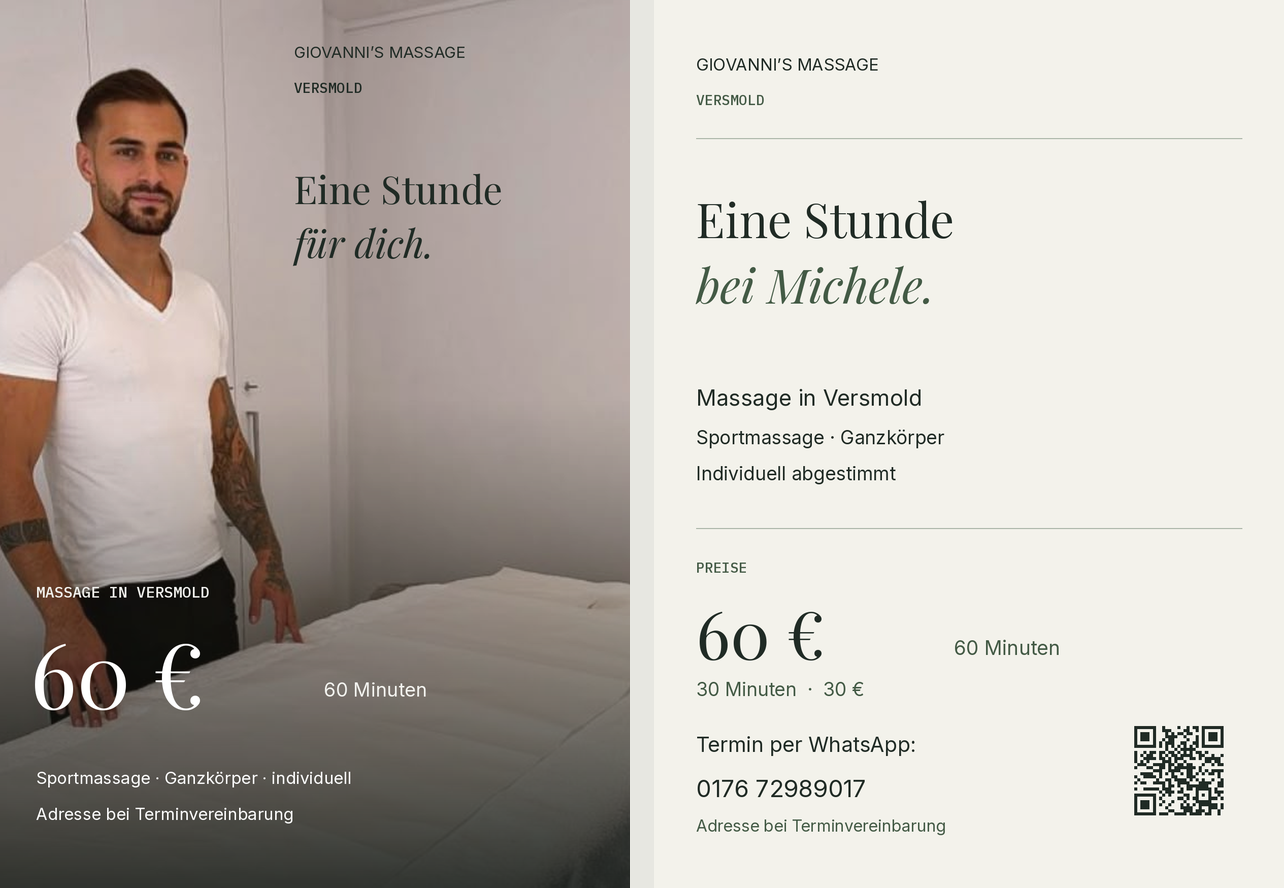 Foto · Warm Vorderseite und Rückseite